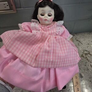 Vintage Madame Alexander Little Women Beth Doll Pink Gingham Dress Boxed